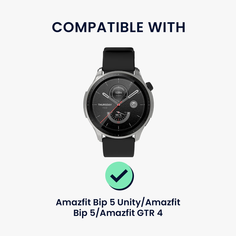 kwmobile Ersatzarmband kompatibel mit 22mm Amazfit Bip 6 / Bip 5 Unity / Bip 5 / GTS 3 / Balance 2 / Helio Strap Armband - Fitnesstracker Band mit Magnetverschluss