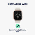 kwmobile Ersatzarmband kompatibel mit Garmin Venu Sq 2 Music / Sq 2 / Vivoactive 6 / Vivoactive 5 Armband - Fitnesstracker Band mit Magnetverschluss