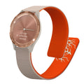 kwmobile Ersatzarmband kompatibel mit Garmin vivomove 3S / vivoactive 4S Armband - Fitnesstracker Silikon Band mit Magnetverschluss Beige Orange Beige  [dsg02]
