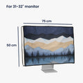 kwmobile Hülle kompatibel mit 31-32" Monitor Schutzhülle Staubschutz Abdeckhaube für PC Bildschirm Computer Screen Cover Staubhaube Haube