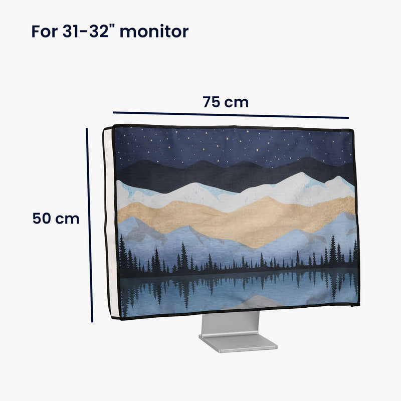 kwmobile Hülle kompatibel mit 31-32" Monitor Schutzhülle Staubschutz Abdeckhaube für PC Bildschirm Computer Screen Cover Staubhaube Haube