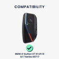 kwmobile Autoschlüssel Hülle kompatibel mit BMW 4-Tasten X7 X1 U11 iX ix1 7er G07 I7 Autoschlüssel - Schlüsselhülle Silikon Cover
