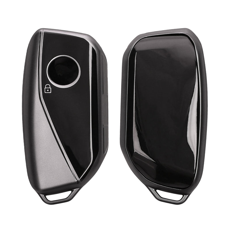 kwmobile Autoschlüssel Hülle kompatibel mit BMW 4-Tasten X7 X1 U11 iX ix1 7er G07 I7 Autoschlüssel - Schlüsselhülle Silikon Cover - Schwarz matt Schwarz Schwarz matt  [dsg02]
