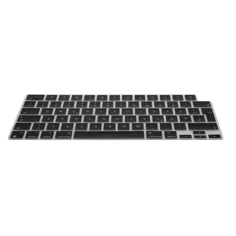 kwmobile Silikon Tastaturschutz für Apple Macbook Air 13.6 M3 2024 A3113 - QWERTZ Keyboard Cover Abdeckung - Schwarz Schwarz  