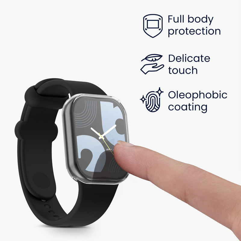 kwmobile Silikon Hülle für Xiaomi Mi Band 8 Pro Schutzhülle Fullbody Display Cover Set