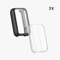 kwmobile Silikon Hülle für Xiaomi Smart Band 8 Active / Redmi Band 2 Schutzhülle Fullbody Display Cover Set