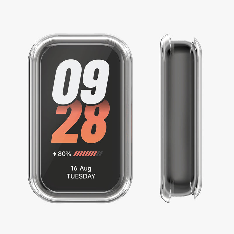 kwmobile Silikon Hülle für Xiaomi Smart Band 8 Active / Redmi Band 2 Schutzhülle Fullbody Display Cover Set