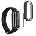 kwmobile 2x Schutzhülle kompatibel mit Xiaomi Mi Band 9 / Smart Band 9 Hülle - Fullbody Cover Set aus Silikon - Transparent Schwarz Transparent  [dsg01]