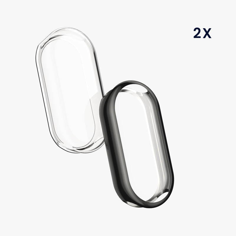 kwmobile Silikon Hülle für Xiaomi Mi Band 9 Schutzhülle Fullbody Display Cover Set