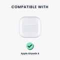 kwmobile Hülle kompatibel mit Apple Airpods 4 Hülle Kopfhörer Case TPU Cover mit Karabiner Stoßfeste Schutzhülle