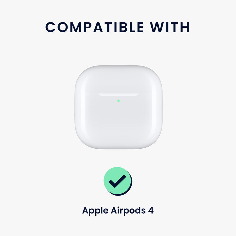 kwmobile Hülle kompatibel mit Apple Airpods 4 Hülle Kopfhörer Case TPU Cover mit Karabiner Stoßfeste Schutzhülle