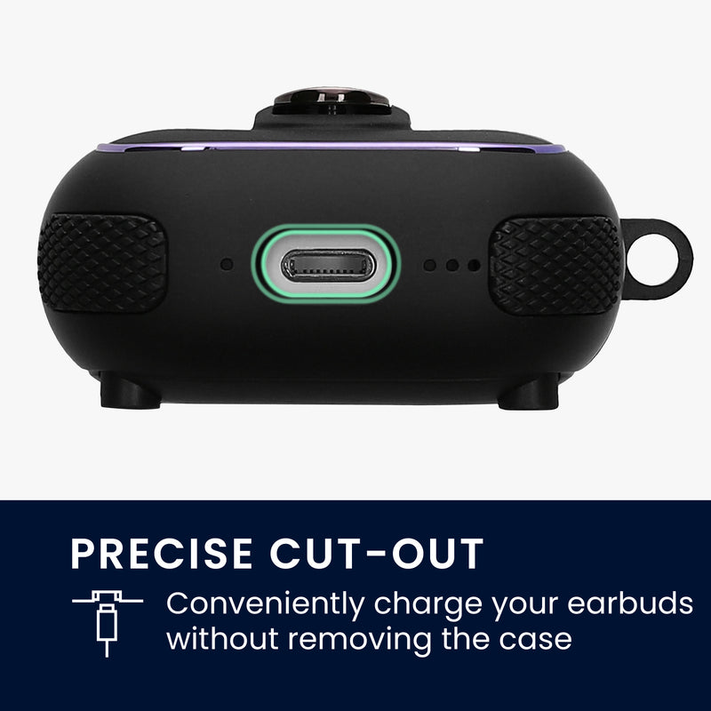 kwmobile Hülle kompatibel mit Apple Airpods 4 Hülle Kopfhörer Case TPU Cover mit Karabiner Stoßfeste Schutzhülle