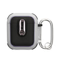 kwmobile Hülle kompatibel mit Apple Airpods 1 & 2 Kopfhörer Case TPU Cover mit Karabiner Stoßfeste Schutzhülle