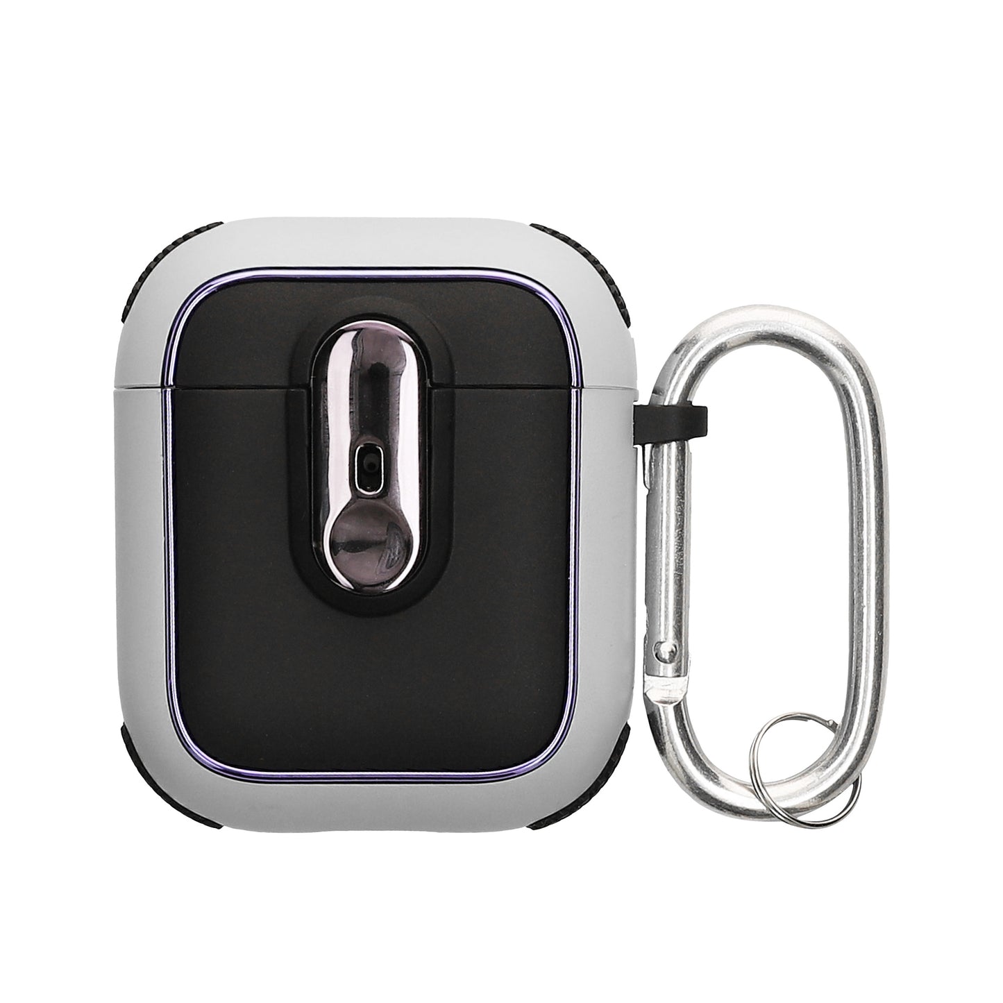 kwmobile Hülle kompatibel mit Apple Airpods 1 & 2 Kopfhörer Case TPU Cover mit Karabiner Stoßfeste Schutzhülle
