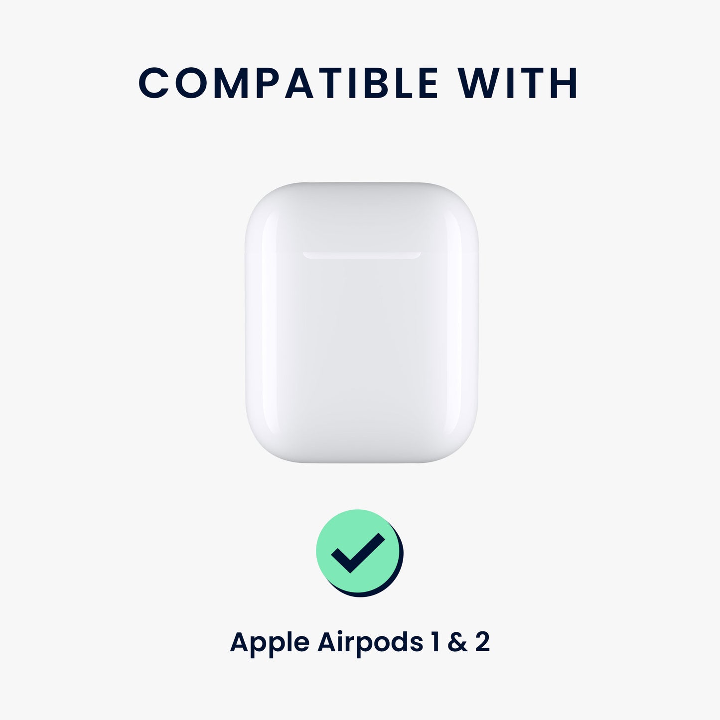 kwmobile Hülle kompatibel mit Apple Airpods 1 & 2 Kopfhörer Case TPU Cover mit Karabiner Stoßfeste Schutzhülle