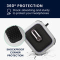 kwmobile Hülle kompatibel mit Apple Airpods 1 & 2 Kopfhörer Case TPU Cover mit Karabiner Stoßfeste Schutzhülle