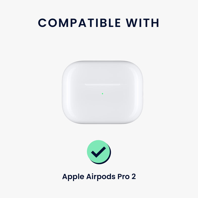 kwmobile Hülle kompatibel mit Apple Airpods Pro 2 - Kopfhörer Case - TPU Cover mit Karabiner - Stoßfeste Schutzhülle