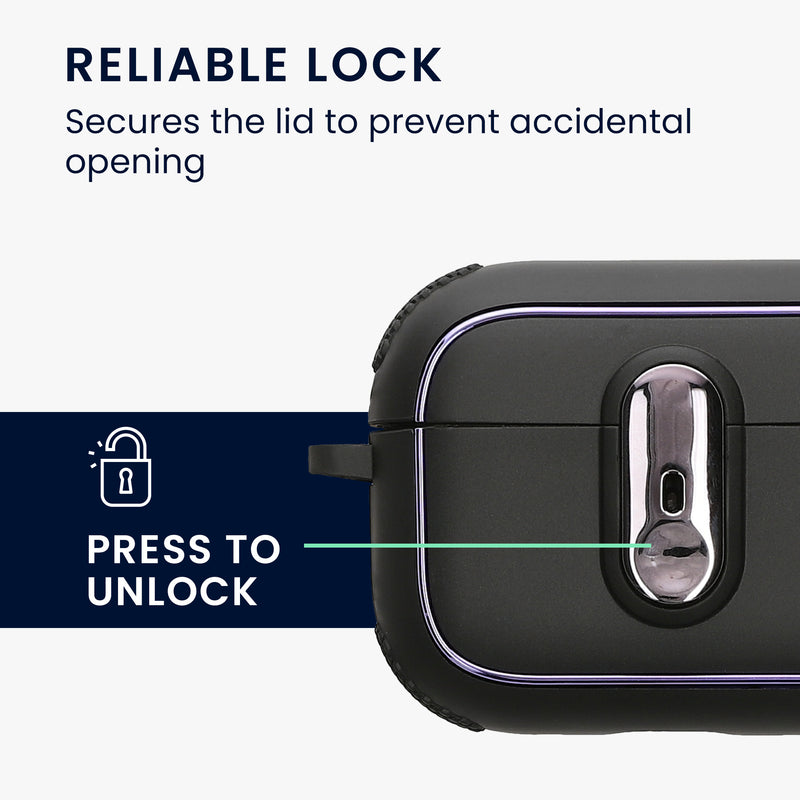 kwmobile Hülle kompatibel mit Apple Airpods Pro 2 - Kopfhörer Case - TPU Cover mit Karabiner - Stoßfeste Schutzhülle