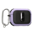 kwmobile Hülle kompatibel mit Apple Airpods Pro 2 Hülle - Kopfhörer Case - TPU Cover mit Karabiner - Stoßfeste Schutzhülle - Schwarz Lavendel Schwarz  [dsg02]