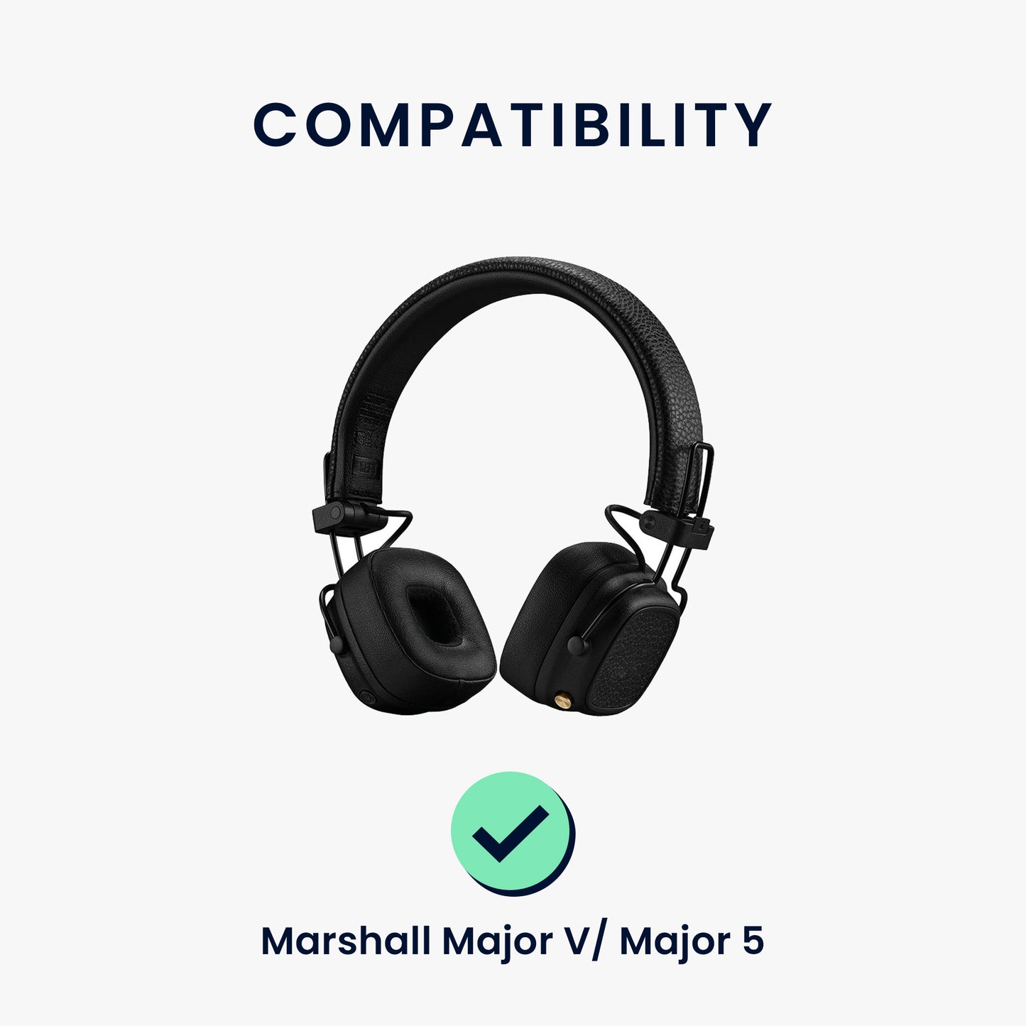 kwmobile Ohr Polster für Marshall Major V / Major 5 Kopfhörer Ersatzteile
