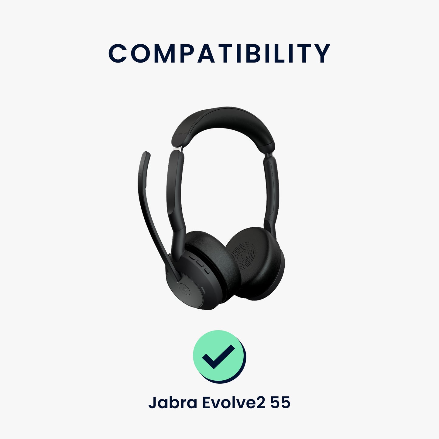 kwmobile Ohr Polster für Jabra Evolve2 55 Ohrpolster Ersatz Kopfhörer Ersatzteile Kopfhörer Ersatzpolster Over Ear Headphones