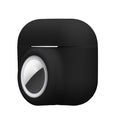 kwmobile 2-in1 Hülle kompatibel mit Apple Airpods Pro (1.Gen) - Kopfhörer Case kompatibel mit Airtag - Schutzhülle mit Karabiner