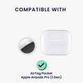 kwmobile 2-in1 Hülle kompatibel mit Apple Airpods Pro (1.Gen) - Kopfhörer Case kompatibel mit Airtag - Schutzhülle mit Karabiner