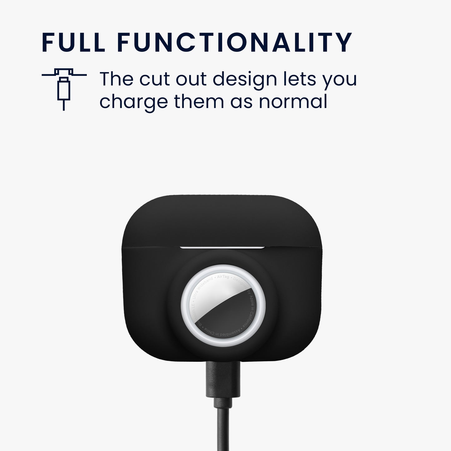 kwmobile 2-in1 Hülle kompatibel mit Apple Airpods Pro (1.Gen) - Kopfhörer Case kompatibel mit Airtag - Schutzhülle mit Karabiner