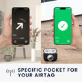 kwmobile 2-in1 Hülle kompatibel mit Apple Airpods Pro (1.Gen) - Kopfhörer Case kompatibel mit Airtag - Schutzhülle mit Karabiner