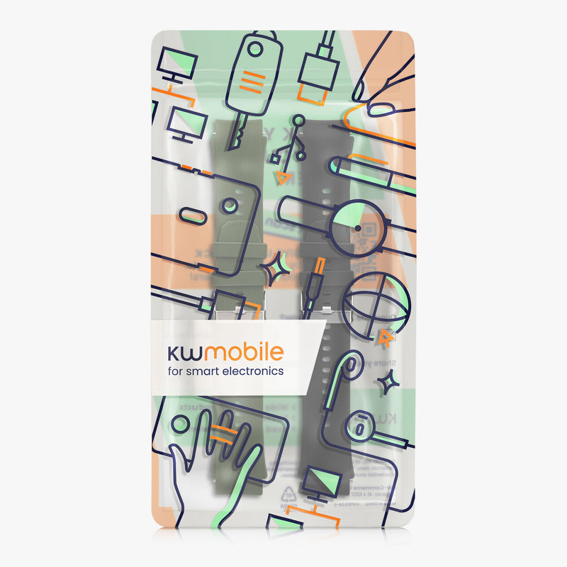 kwmobile Uhrenarmband für OnePlus Watch 3 / 2 / 2R / Oppo Watch X2 Fitnesstracker Band Set Ersatzarmband Smartwatch