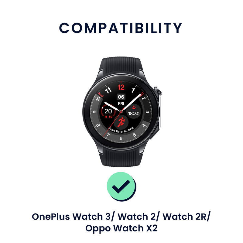kwmobile Uhrenarmband für OnePlus Watch 3 / 2 / 2R / Oppo Watch X2 Fitnesstracker Band Set Ersatzarmband Smartwatch