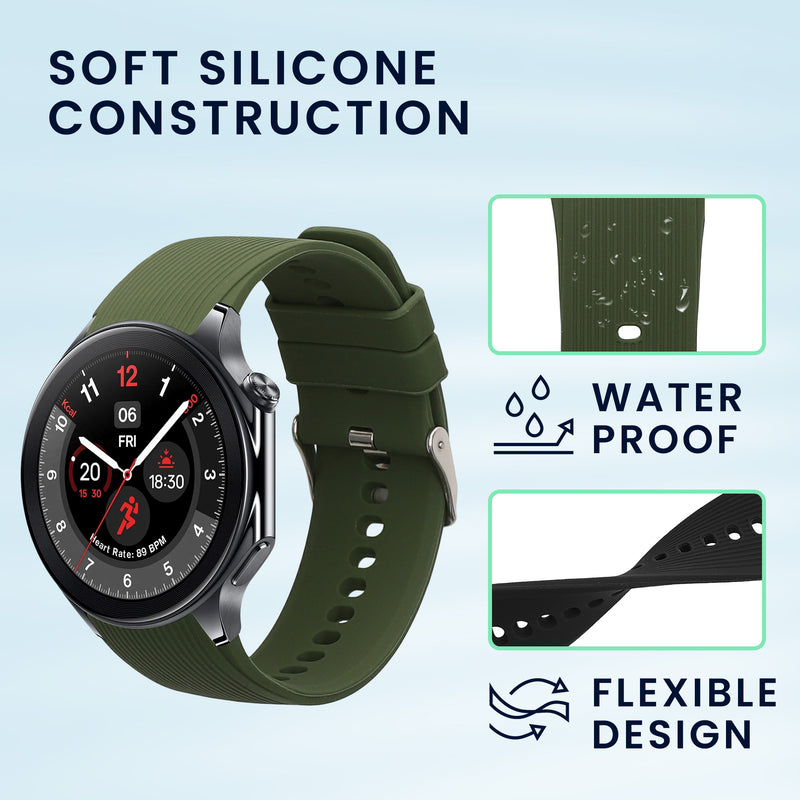 kwmobile Uhrenarmband für OnePlus Watch 3 / 2 / 2R / Oppo Watch X2 Fitnesstracker Band Set Ersatzarmband Smartwatch