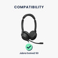 kwmobile Ohr Polster für Jabra Evolve 2 50 Ohrpolster Ersatz Ohrpolster Kopfhörer Ersatzteile Kopfhörer Ersatzpolster für Over Ear Headphones
