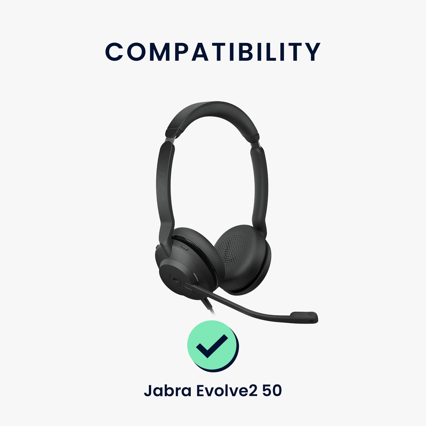 kwmobile Ohr Polster für Jabra Evolve 2 50 Ohrpolster Ersatz Ohrpolster Kopfhörer Ersatzteile Kopfhörer Ersatzpolster für Over Ear Headphones