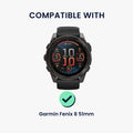 kwmobile Schutzhülle kompatibel mit Garmin Fenix 8 51mm Hülle - Fitness Tracker Case aus Soft Smartwatch Case