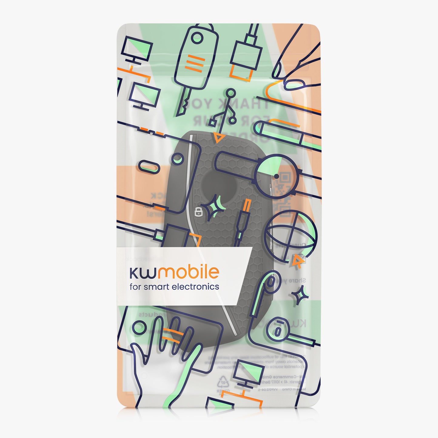 kwmobile Autoschlüssel Hülle kompatibel mit BMW 4-Tasten X7 X1 U11 iX ix1 7er G07 I7 Autoschlüssel - Schlüsselhülle