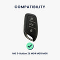 kwmobile Premium Autoschlüssel Schutzhülle kompatibel mit MG 3-Tasten ZS MG4 MG5 MG6 Hülle - Schlüssel Tasche