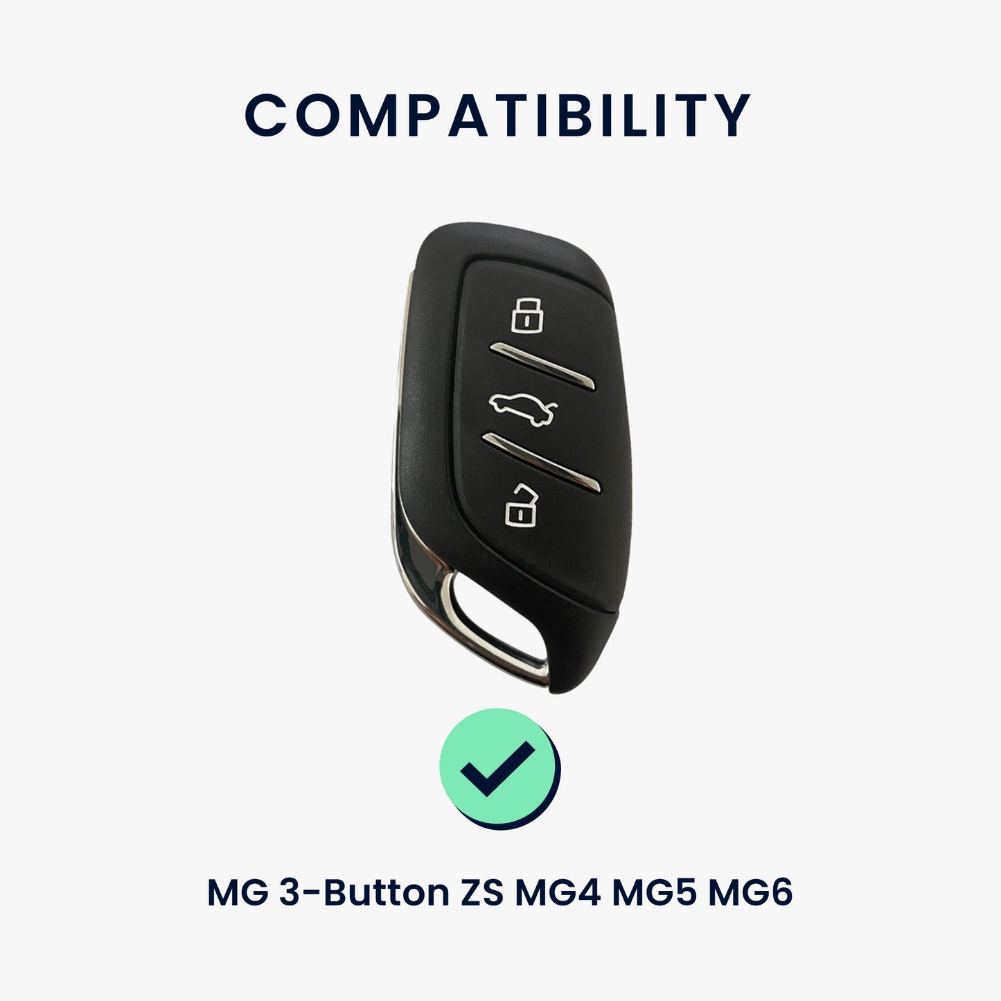 kwmobile Premium Autoschlüssel Schutzhülle kompatibel mit MG 3-Tasten ZS MG4 MG5 MG6 Hülle - Schlüssel Tasche