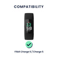 kwmobile Uhrenarmband für Fitbit Charge 6 / Charge 5 Armband Fitnesstracker Band Set Ersatzarmband Smartwatch