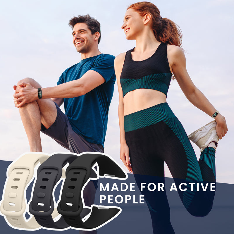 kwmobile Uhrenarmband für Fitbit Charge 6 / Charge 5 Armband Fitnesstracker Band Set Ersatzarmband Smartwatch
