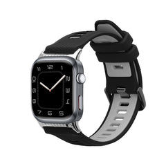 kwmobile Silikon Uhrenarmband für Huawei Watch D2 Armband - Ersatzarmband für Fitnesstracker - Wechselarmband Smartwatch - Schwarz Grau Schwarz  [dsg01]