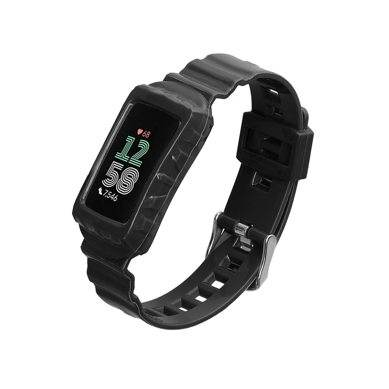 kwmobile Sportarmband kompatibel mit Fitbit Charge 6 / Charge 5 - Armband für Fitnesstracker - mit Schutz Bumper