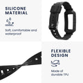 kwmobile Sportarmband kompatibel mit Fitbit Charge 6 / Charge 5 - Armband für Fitnesstracker - mit Schutz Bumper