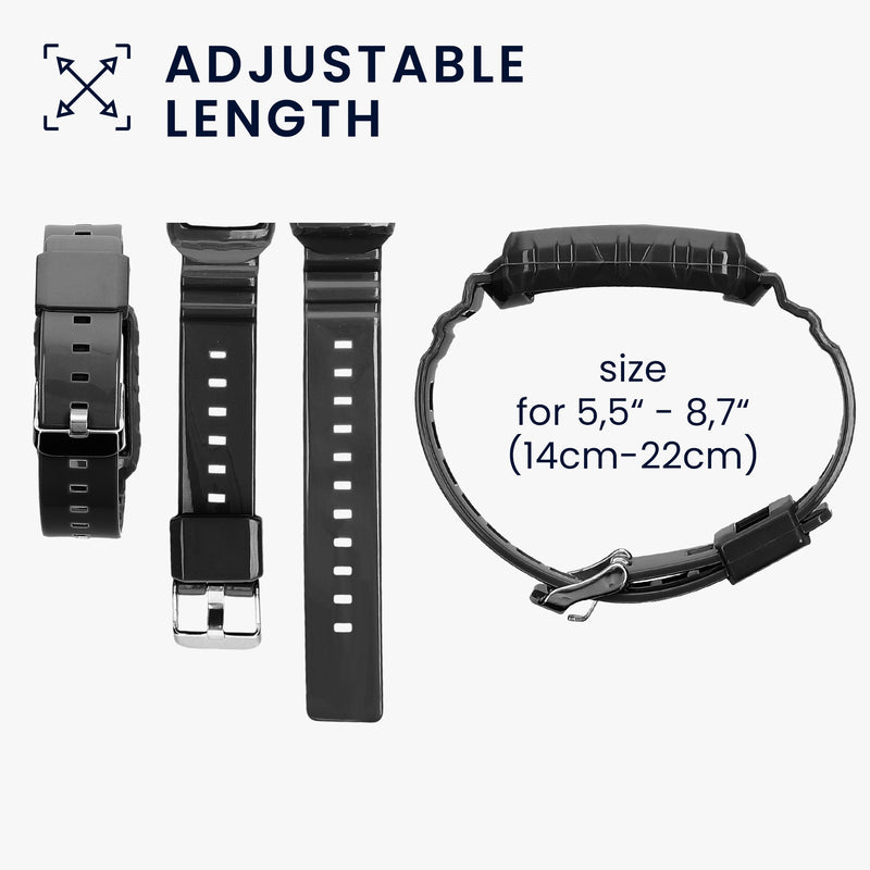 kwmobile Sportarmband kompatibel mit Fitbit Charge 6 / Charge 5 - Armband für Fitnesstracker - mit Schutz Bumper