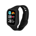 kwmobile Sportarmband kompatibel mit Xiaomi Redmi Watch 3 Active / Redmi Watch 3 Lite - Armband TPU Silikon für Fitnesstracker - mit Schutz Bumper Schwarz Schwarz  