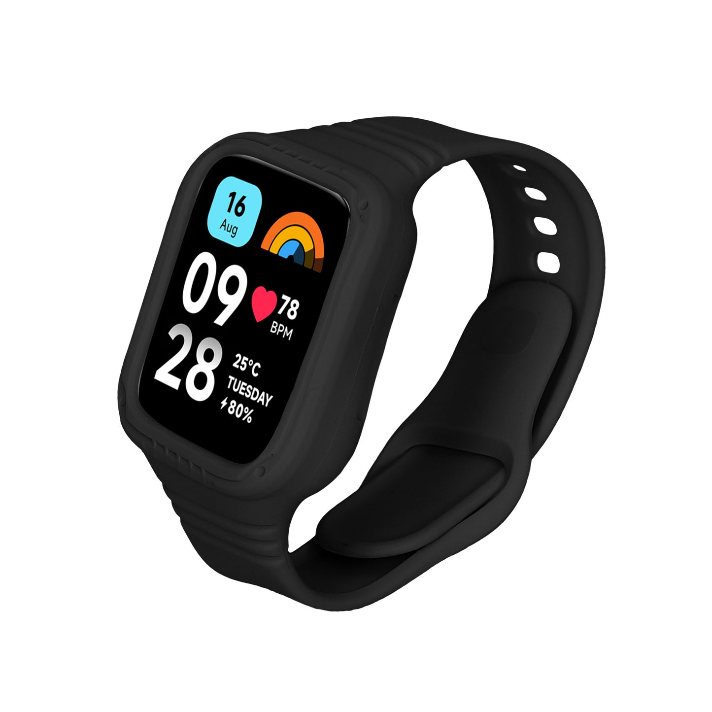 kwmobile Sportarmband kompatibel mit Xiaomi Redmi Watch 3 Active / Redmi Watch 3 Lite - Armband für Fitnesstracker - mit Schutz Bumper