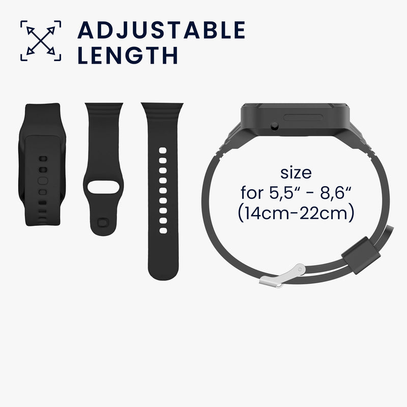 kwmobile Sportarmband kompatibel mit Xiaomi Redmi Watch 3 Active / Redmi Watch 3 Lite - Armband für Fitnesstracker - mit Schutz Bumper