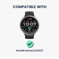 kwmobile Ersatzarmband kompatibel mit 20mm Amazfit Active 2 / 2 Square / Active Edge / Bip 3 / GTS 3 4 Armband - Fitnesstracker Band mit Magnetverschluss