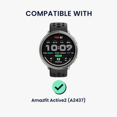 kwmobile Ersatzarmband kompatibel mit 20mm Amazfit Active 2 / 2 Square / Active Edge / Bip 3 / GTS 3 4 Armband