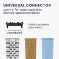kwmobile Adapter mit 22mm Bandbreite kompatibel mit Huawei Watch D2 Uhrenarmband Smartwatch Armband Anschlussadapter Set